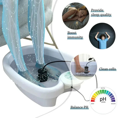 Detox Ionic Foot Spa Bath Machine Massage Foot Ionic Detoxification Relieves Fatigue Promote Good Health And Full For Vitality